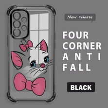 HONTINGA Samsung Galaxy A52S 5g ile Uyumlu Şeffaf Kılıfı Düşüme Önleyici Basitlik Anti Düşme Kamera Korumali Kedi Desen Yumuşak Silikon Telefon Kılıfı Kadın ve Erkek Için Uygundur K3-0200