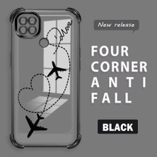 HONTINGA Xiaomi Redmi 10A ile Uyumlu Şeffaf Kılıfı Düşüme Önleyici Basitlik Anti Düşme Kamera Korumali Uçuş Desen Yumuşak Silikon Telefon Kılıfı Kadın ve Erkek Için Uygundur K3-0201