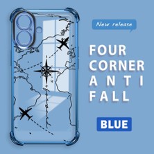 HONTINGA iPhone 16 ile Uyumlu Şeffaf Kılıfı Düşüme Önleyici Basitlik Anti Düşme Kamera Korumali Uçuş Desen Yumuşak Silikon Telefon Kılıfı Kadın ve Erkek Için Uygundur K3-0202