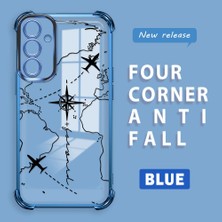 HONTINGA Samsung Galaxy A25 ile Uyumlu Şeffaf Kılıfı Düşüme Önleyici Basitlik Anti Düşme Kamera Korumali Uçuş Desen Yumuşak Silikon Telefon Kılıfı Kadın ve Erkek Için Uygundur K3-0202