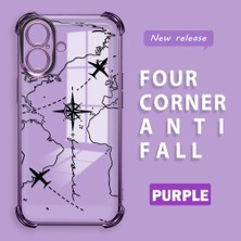 HONTINGA iPhone 16 ile Uyumlu Şeffaf Kılıfı Düşüme Önleyici Basitlik Anti Düşme Kamera Korumali Uçuş Desen Yumuşak Silikon Telefon Kılıfı Kadın ve Erkek Için Uygundur K3-0202