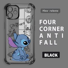 HONTINGA iPhone 12 ile Uyumlu Şeffaf Kılıfı Düşüme Önleyici Basitlik Anti Düşme Kamera Korumali Stiç Desen Yumuşak Silikon Telefon Kılıfı Kadın ve Erkek Için Uygundur K3-0198