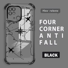 HONTINGA Xiaomi Redmi 10C ile Uyumlu Şeffaf Kılıfı Düşüme Önleyici Basitlik Anti Düşme Kamera Korumali Uçuş Desen Yumuşak Silikon Telefon Kılıfı Kadın ve Erkek Için Uygundur K3-0202