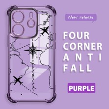 HONTINGA Xiaomi Redmi Note 14 4g ile Uyumlu Şeffaf Kılıfı Düşüme Önleyici Basitlik Anti Düşme Kamera Korumali Uçuş Desen Yumuşak Silikon Telefon Kılıfı Kadın ve Erkek Için Uygundur K3-0202