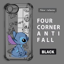 HONTINGA iPhone 16E ile Uyumlu Şeffaf Kılıfı Düşüme Önleyici Basitlik Anti Düşme Kamera Korumali Stiç Desen Yumuşak Silikon Telefon Kılıfı Kadın ve Erkek Için Uygundur K3-0198