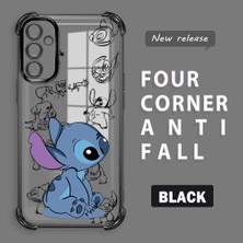 HONTINGA Samsung Galaxy A14 4g ile Uyumlu Şeffaf Kılıfı Düşüme Önleyici Basitlik Anti Düşme Kamera Korumali Stiç Desen Yumuşak Silikon Telefon Kılıfı Kadın ve Erkek Için Uygundur K3-0198