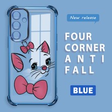 HONTINGA Samsung Galaxy A16 ile Uyumlu Şeffaf Kılıfı Düşüme Önleyici Basitlik Anti Düşme Kamera Korumali Kedi Desen Yumuşak Silikon Telefon Kılıfı Kadın ve Erkek Için Uygundur K3-0200