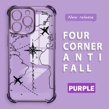 HONTINGA iPhone 15 Pro ile Uyumlu Şeffaf Kılıfı Düşüme Önleyici Basitlik Anti Düşme Kamera Korumali Uçuş Desen Yumuşak Silikon Telefon Kılıfı Kadın ve Erkek Için Uygundur K3-0202