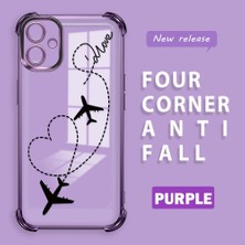 HONTINGA Samsung Galaxy A06 ile Uyumlu Şeffaf Kılıfı Düşüme Önleyici Basitlik Anti Düşme Kamera Korumali Uçuş Desen Yumuşak Silikon Telefon Kılıfı Kadın ve Erkek Için Uygundur K3-0201