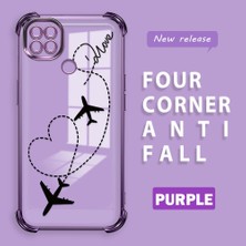 HONTINGA Xiaomi Redmi 10A ile Uyumlu Şeffaf Kılıfı Düşüme Önleyici Basitlik Anti Düşme Kamera Korumali Uçuş Desen Yumuşak Silikon Telefon Kılıfı Kadın ve Erkek Için Uygundur K3-0201