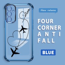 HONTINGA Samsung Galaxy A34 5g ile Uyumlu Şeffaf Kılıfı Düşüme Önleyici Basitlik Anti Düşme Kamera Korumali Uçuş Desen Yumuşak Silikon Telefon Kılıfı Kadın ve Erkek Için Uygundur K3-0201