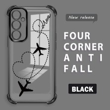 HONTINGA Samsung Galaxy A05S ile Uyumlu Şeffaf Kılıfı Düşüme Önleyici Basitlik Anti Düşme Kamera Korumali Uçuş Desen Yumuşak Silikon Telefon Kılıfı Kadın ve Erkek Için Uygundur K3-0201