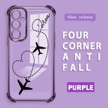 HONTINGA Samsung Galaxy A05S ile Uyumlu Şeffaf Kılıfı Düşüme Önleyici Basitlik Anti Düşme Kamera Korumali Uçuş Desen Yumuşak Silikon Telefon Kılıfı Kadın ve Erkek Için Uygundur K3-0201