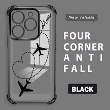 HONTINGA Infinix Smart 8 ile Uyumlu Şeffaf Kılıfı Düşüme Önleyici Basitlik Anti Düşme Kamera Korumali Uçuş Desen Yumuşak Silikon Telefon Kılıfı Kadın ve Erkek Için Uygundur K3-0201