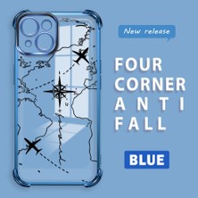 HONTINGA iPhone 15 ile Uyumlu Şeffaf Kılıfı Düşüme Önleyici Basitlik Anti Düşme Kamera Korumali Uçuş Desen Yumuşak Silikon Telefon Kılıfı Kadın ve Erkek Için Uygundur K3-0202