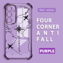 HONTINGA Samsung Galaxy A35 ile Uyumlu Şeffaf Kılıfı Düşüme Önleyici Basitlik Anti Düşme Kamera Korumali Uçuş Desen Yumuşak Silikon Telefon Kılıfı Kadın ve Erkek Için Uygundur K3-0202