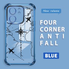 HONTINGA Xiaomi Mi 13T ile Uyumlu Şeffaf Kılıfı Düşüme Önleyici Basitlik Anti Düşme Kamera Korumali Uçuş Desen Yumuşak Silikon Telefon Kılıfı Kadın ve Erkek Için Uygundur K3-0202