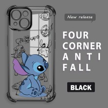 HONTINGA iPhone 15 ile Uyumlu Şeffaf Kılıfı Düşüme Önleyici Basitlik Anti Düşme Kamera Korumali Stiç Desen Yumuşak Silikon Telefon Kılıfı Kadın ve Erkek Için Uygundur K3-0198