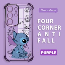 HONTINGA Samsung Galaxy S24 Ultra ile Uyumlu Şeffaf Kılıfı Düşüme Önleyici Basitlik Anti Düşme Kamera Korumali Stiç Desen Yumuşak Silikon Telefon Kılıfı Kadın ve Erkek Için Uygundur K3-0198