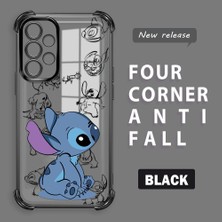 HONTINGA Samsung Galaxy A32 ile Uyumlu Şeffaf Kılıfı Düşüme Önleyici Basitlik Anti Düşme Kamera Korumali Stiç Desen Yumuşak Silikon Telefon Kılıfı Kadın ve Erkek Için Uygundur K3-0198