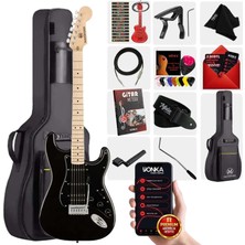 Maxword MAP-35BK Maple Klavye SSH Profesyonel Elektro Gitar Seti