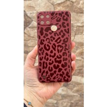 Vip Case Realme C21Y ve C25Y Uyumlu Leopar Desenli Silikon Darbe Emici Klasik Korumalı Rubber Kılıf