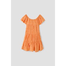 Tyess Bg Store Kız Çocuk Oranj Elbise
