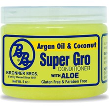Bronner Bros Super Gro Argan Oil & Coconut Saç ve Saç Derisi Bakım Kremi 170GR