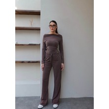 Esra Helvacı Kayık Yaka Rahat Ikili Takım