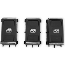 Vass41 Skoda Octavia 2013-2017 Üç Yolcu Kapısı Cam Düğmesi Krom Süslü 5E0959855A