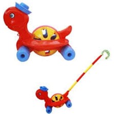 Allians Renkli Çıngıraklı Sopa Kaplumbağa, Eğlenceli ve Yumuşak Oyuncak