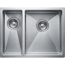 Livinox 38X40X23CM 1,5 Gözlü Damlalıksız Polisajlı Küçük Göz Solda Paslanmaz Çelik Eviye