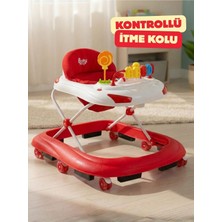 Allians 3 Kademeli Kontrollü Bebek Yürüteç, Oyuncaklı, Güvenli ve Ergonomik