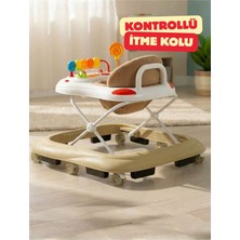 Allians 3 Kademeli Kontrollü Bebek Yürüteç, Oyuncaklı, Güvenli ve Ergonomik