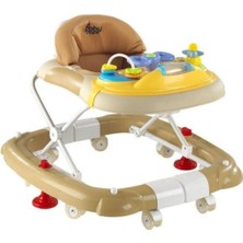 Allians Çocuklar Için Şık Kahverengi Sallanan Yürüteç, Güvenle Kullanılır