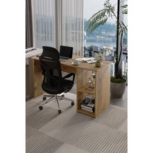 Awox Lina Modern Çalışma Masası 120X60 cm Raflı Bilgisayar Masası Ofis ve Ev Çalışma Masası