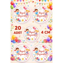 Msticker Hayırlı Bayramlar Sticker Etiket 4 cm 20 Adet – Bayram Şekerleme ve Hediye Paketlerine Etiket