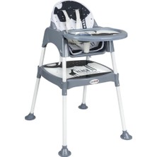 Baby Door Babydoor & Mama Star Çalışma Masalı Pedli Mama Sandalyesi Gri 3 In 1