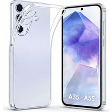 Bzontech Samsung Galaxy A35 - A55 5g Uyumlu Kılıf Şeffaf Kamera Korumalı 3D