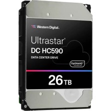 Wd Ultrastar, WUH722626ALE6L, 3.5", 26TB, 512MB, 7200 Rpm, 7/24 Enterprise, Data Center-Güvenlik-Nas-Server, HDD (Dc HC590)