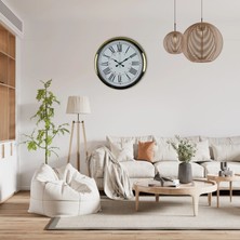 SHC4200 Mey Ithalat® Gold 40 cm Metal Roma Rakamlı Duvar Saati