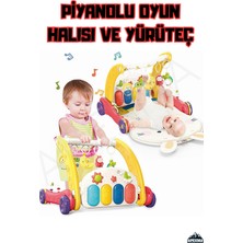 Allians Sesli Işıklı 2in1 Bebek Yürüteci ve Tavşan Desenli Aktivite Halısı