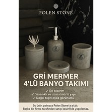 Özbience Gri Mermer Banyo Seti, Doğal Şıklık ve Zarafet Için Tasarlandı