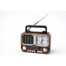 Nostaljik Saatli Bluetooth Radyo  Tasarım  Fm Radyo