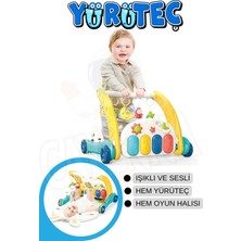 Allians Renkli Bebek Yürüteci ve Oyun Halısı Seti, Sesli Işıklı, Tavşan Desenli