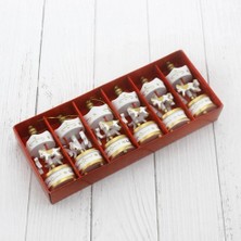 Pazarcan Toptan Dekoratif 6'lı Beyaz Mini Atlı Karınca