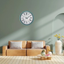 SHC4200 Mey Ithalat® Turkuaz 36 cm Dekoratif Duvar Saati
