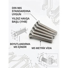 Cıvata Deposu Dın 965 M5X65 Ysb Metrik Vida 100 Adet