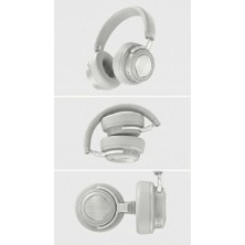 FaroxTech Gürültü Engellemeli (Anc) Kablosuz Bluetooth Kulak Üstü Kulaklık Gümüş