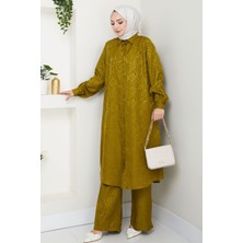 inStyle Jakar Boydan Düğmeli Ikili Takım Fıstık Yeşili